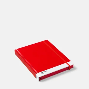 Red 18-1763 Large Dotted Notebook