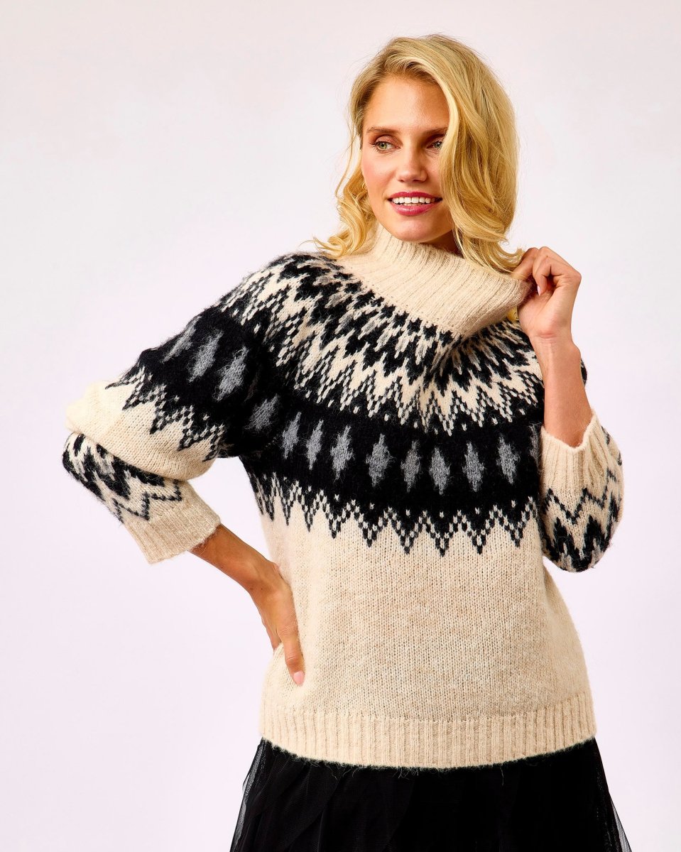 French Oak Melange Venla Turtleneck Jumper