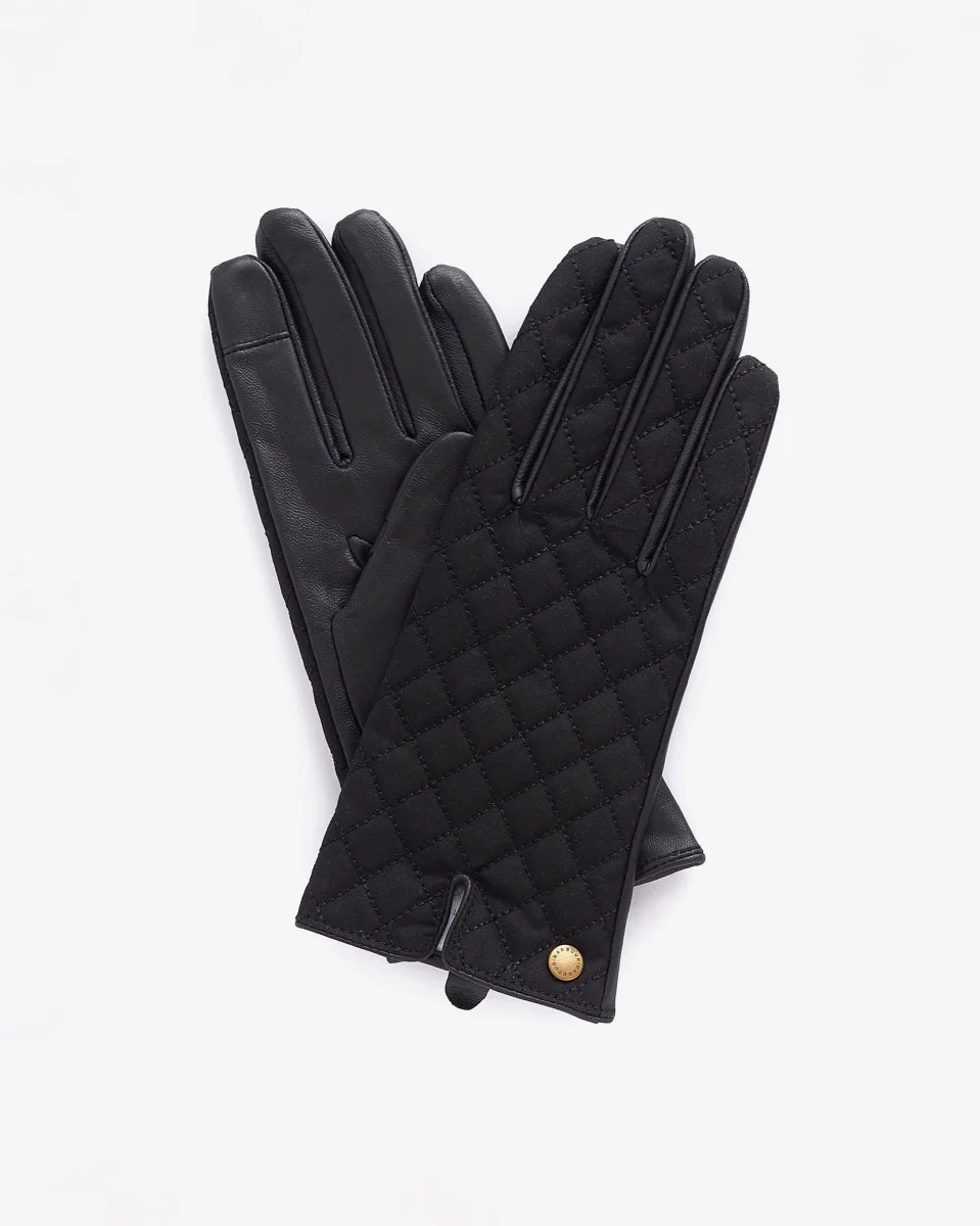 Black Scarlet Quilted Gloves