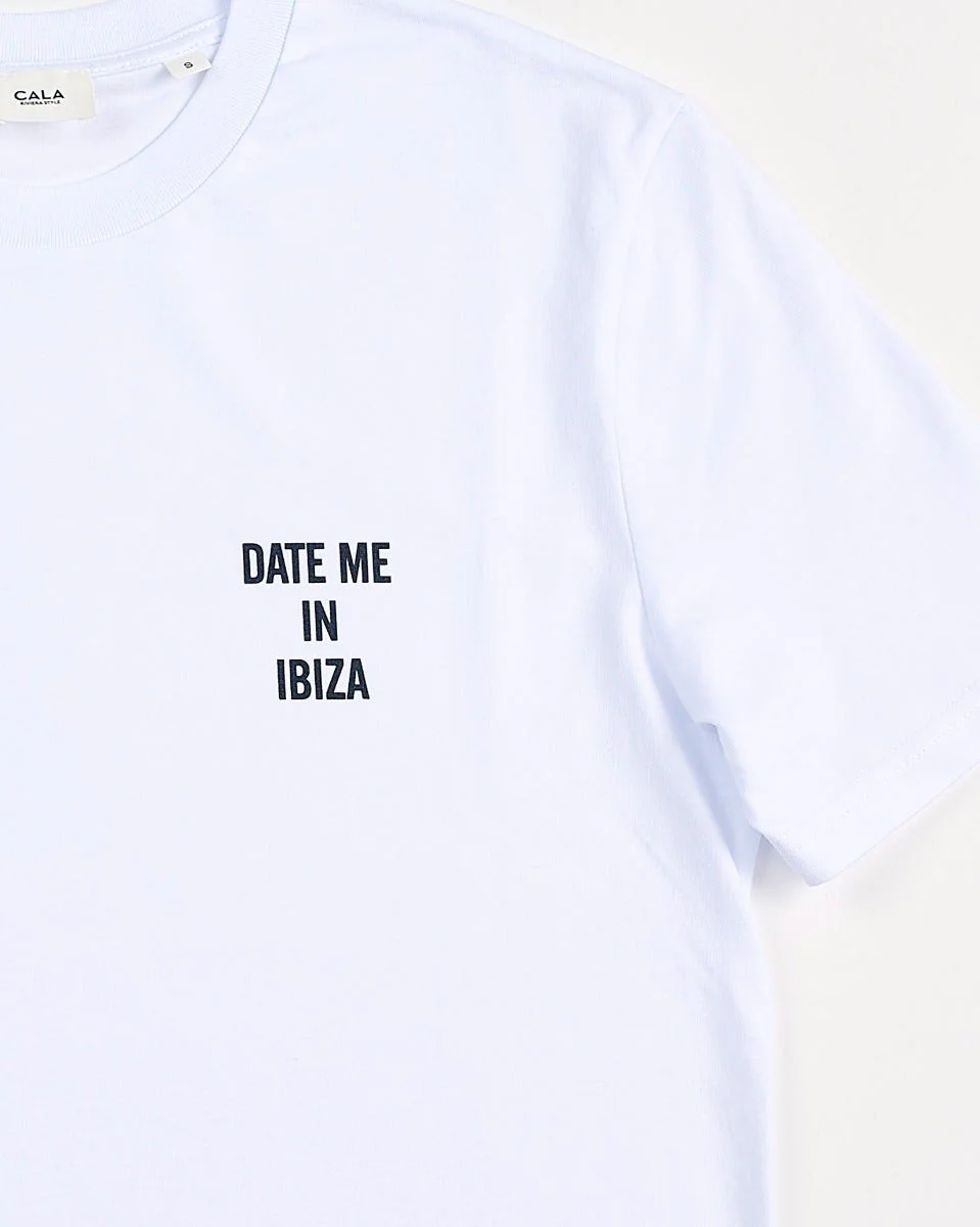 White Morgan ‘Date Me In Ibiza’ T-Shirt